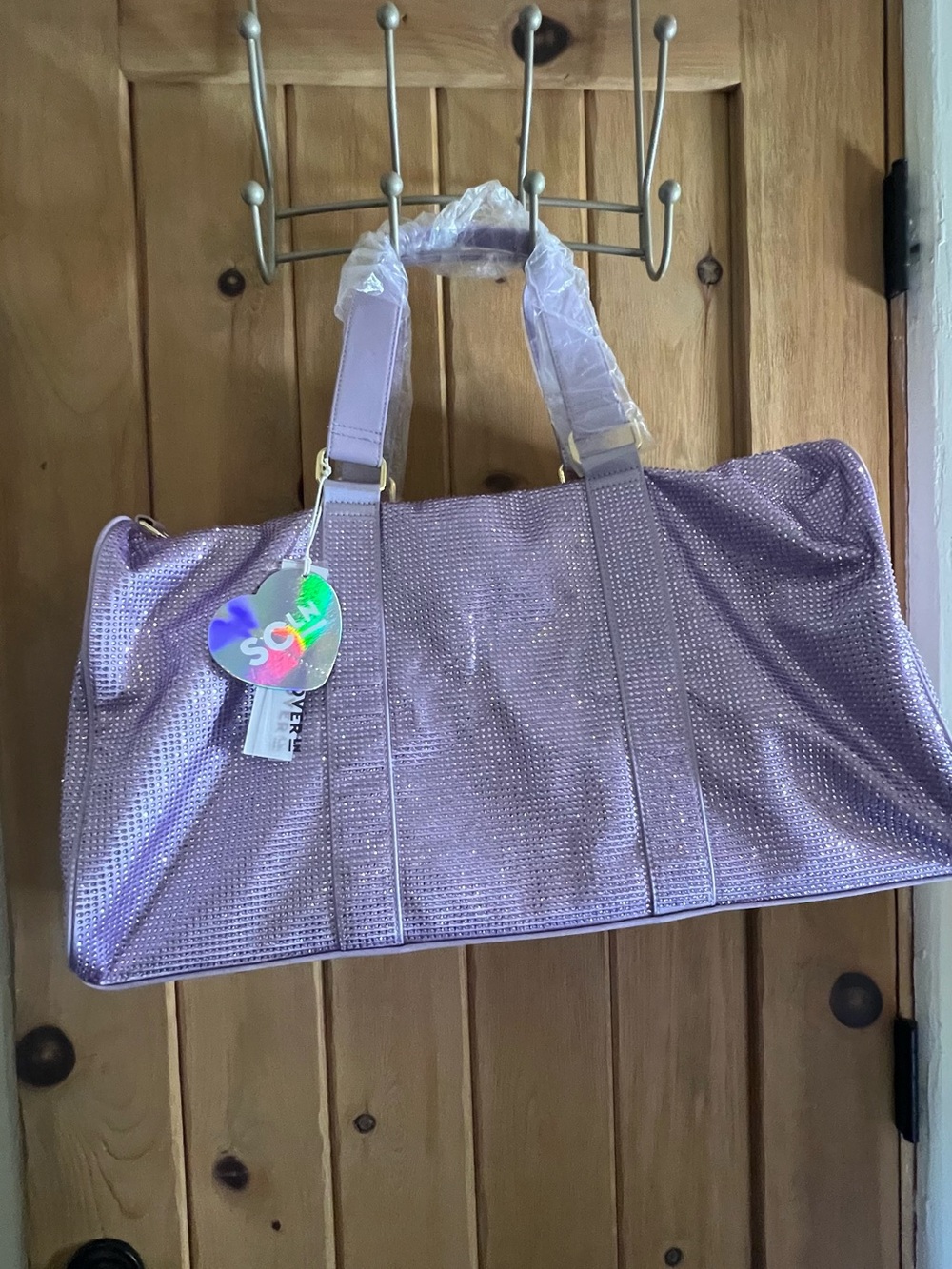 Stoney Clover Lane Purple Sparkle duffle NWT